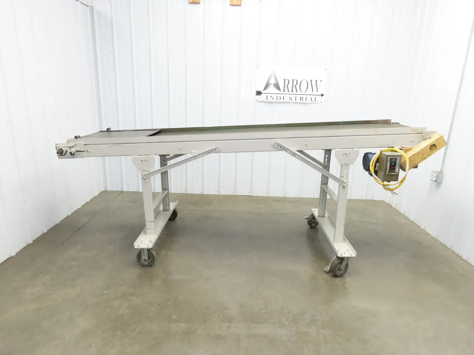Wardcraft 24"x 10' Portable Incline Belt Conveyor .33Hp 3PH Chain Drive 36FPM