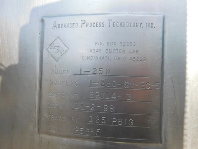 USED AMERICAN PROCESS TECH I-250-SM-EC-5