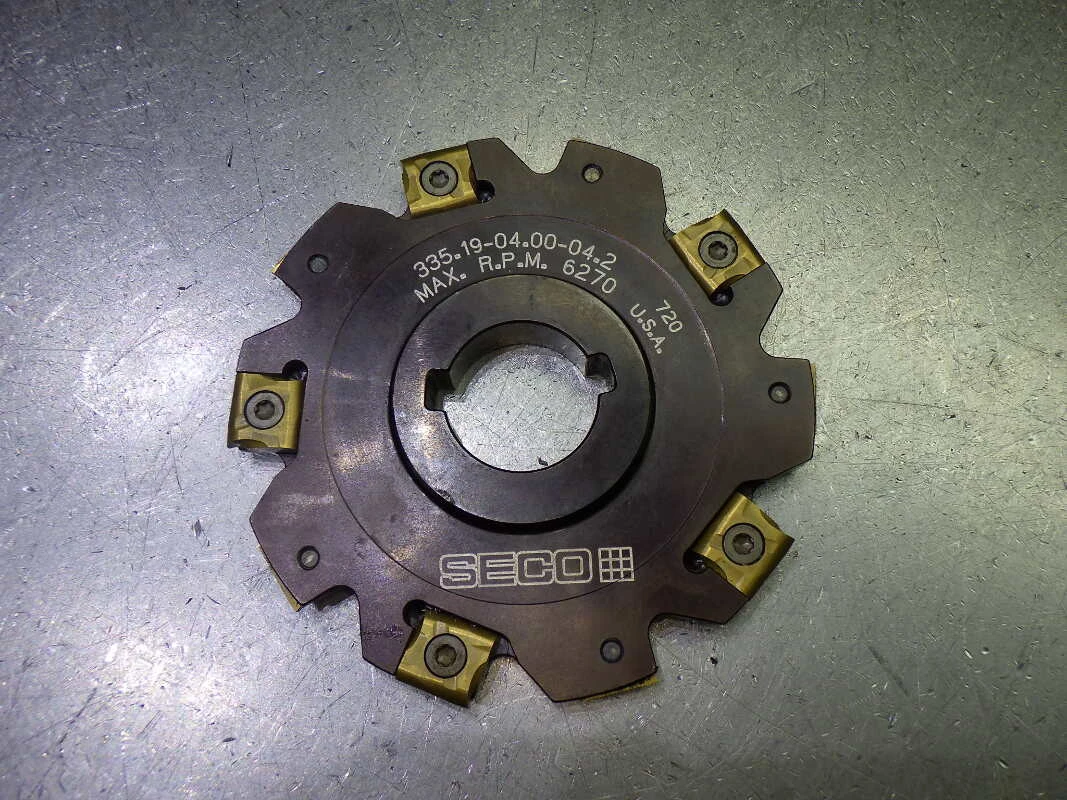 SECO 4" (.25") Indexable Slot Mill 1" Arbor 335.19-04.00-04.2 (LOC2059B)