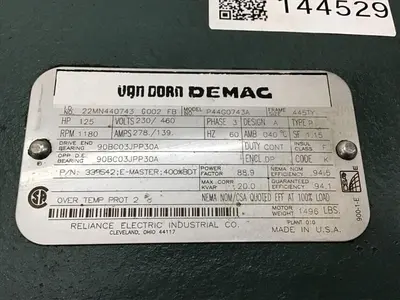 USED RELIANCE ELECTRIC P44G0743A
