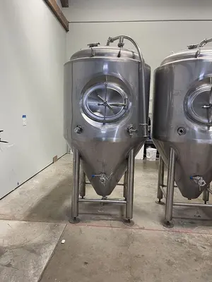 (4) Available - Used 7 bbl conical jacketed fermenters / 217 Gal