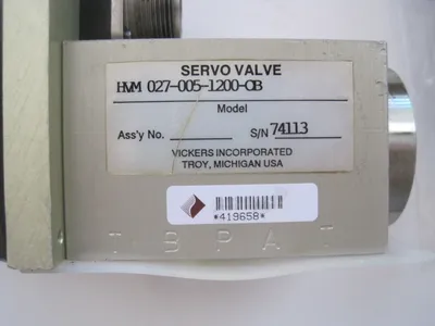 SCHNEIDER HVM 027-005-1200-OB SERVO VALVE VICKERS HVM0270051200OB