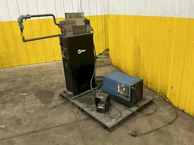 20 KVA MILLER MODEL #SSW-2040ATT ROCKER ARM SPOT WELDER & SINGLE PHASE POWER SOURCE: YOBRO #25342