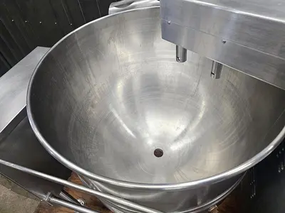 🔴 Heading to Auction May 27 - Used Twin 150 Gallon Cleveland Kettles, 316 Stainless Steel