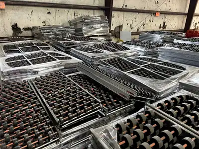 BULK QTY OF ROLLER RACKING W/ BEAMS