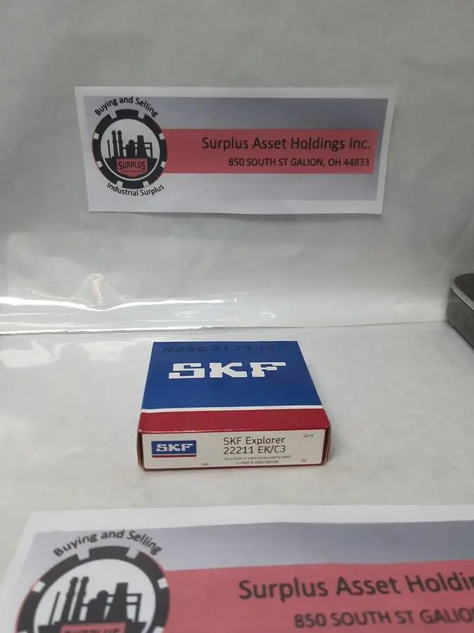 New | in-Stock SKF 22211 EK/C3 Bearings | Surplus Asset Holdings #1195709
