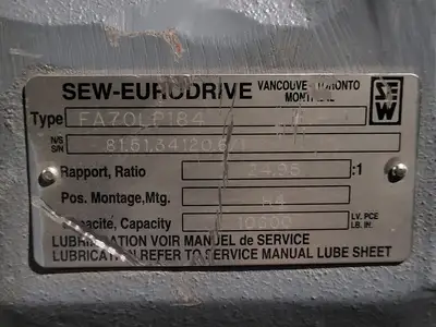 Used SEW-EURODRIVE FA70LP184 Gearboxes British Columbia CA | Lenmark #268278