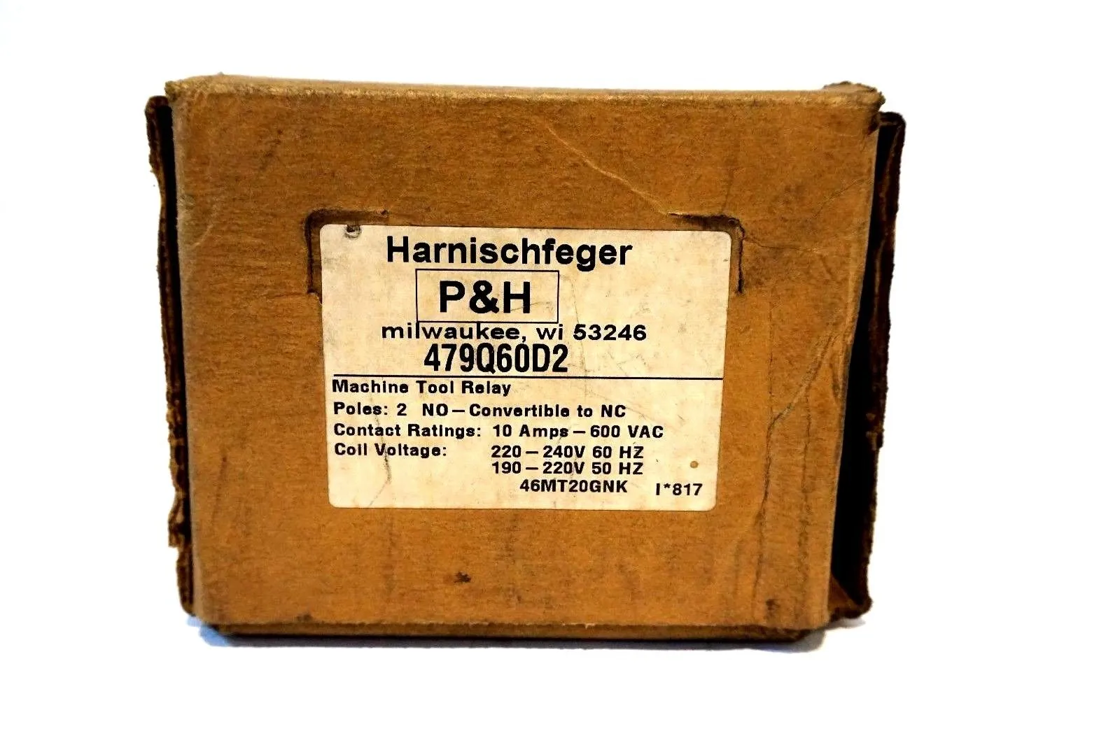 NEW P&H HARNISCHFEGER 479Q60D2 RELAY