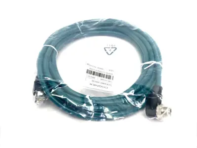 NEW COGNEX ETHERNET CABLE DOUBLE ENDED M12 TO RJ45 185-10100R