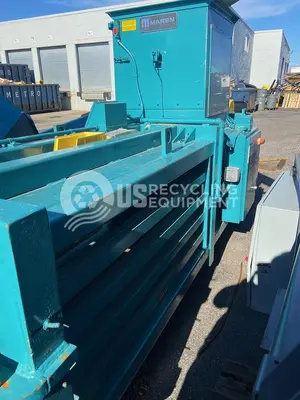 USED MAREN 122 CLOSED DOOR BALER WITH CONVEYOR & CART DUMPER