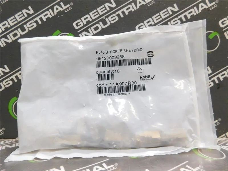 Bag of 10 Harting 09120009958 Han Modular RJ45 Connector New