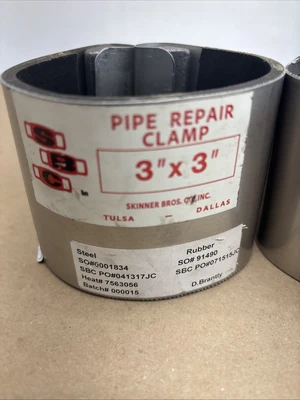 NEW Richards 3”X3” Pipe Repair Clamp