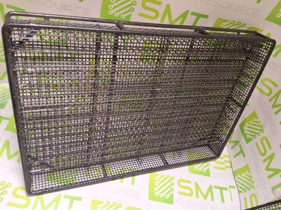 STAINLESS STEEL BLACK WIRE MESH PCB INLINE WASH BASKET - LOT OF 4