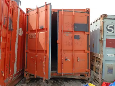 40 ft Insulated Shipping Container on a Skid w/ Shelving & Electrical - 24754