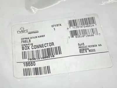 New | in-Stock Hoffman Box Connector Lay-in 6.00 x 6.00" Gray Steel 18680 Electrical Boxes Michigan US | Maverick Industrial Sales #1402285