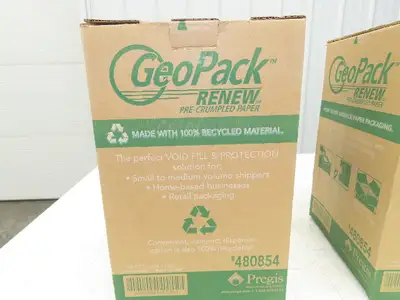 Pregis 480854 GeoPack Renew Pre-Crumpled Paper 12"x1500' Packaging Lot of 2