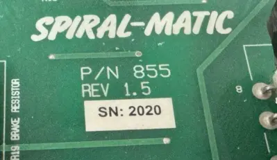 USED SPIRAL-MATIC 855 SLICER BOARD REV. 1.5