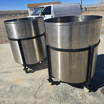 250 Gallon Stainless Steel Open-Top Tanks