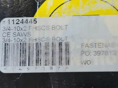3/4"-10x2 Flat Head Socket Cap Screw Bolt 1124445