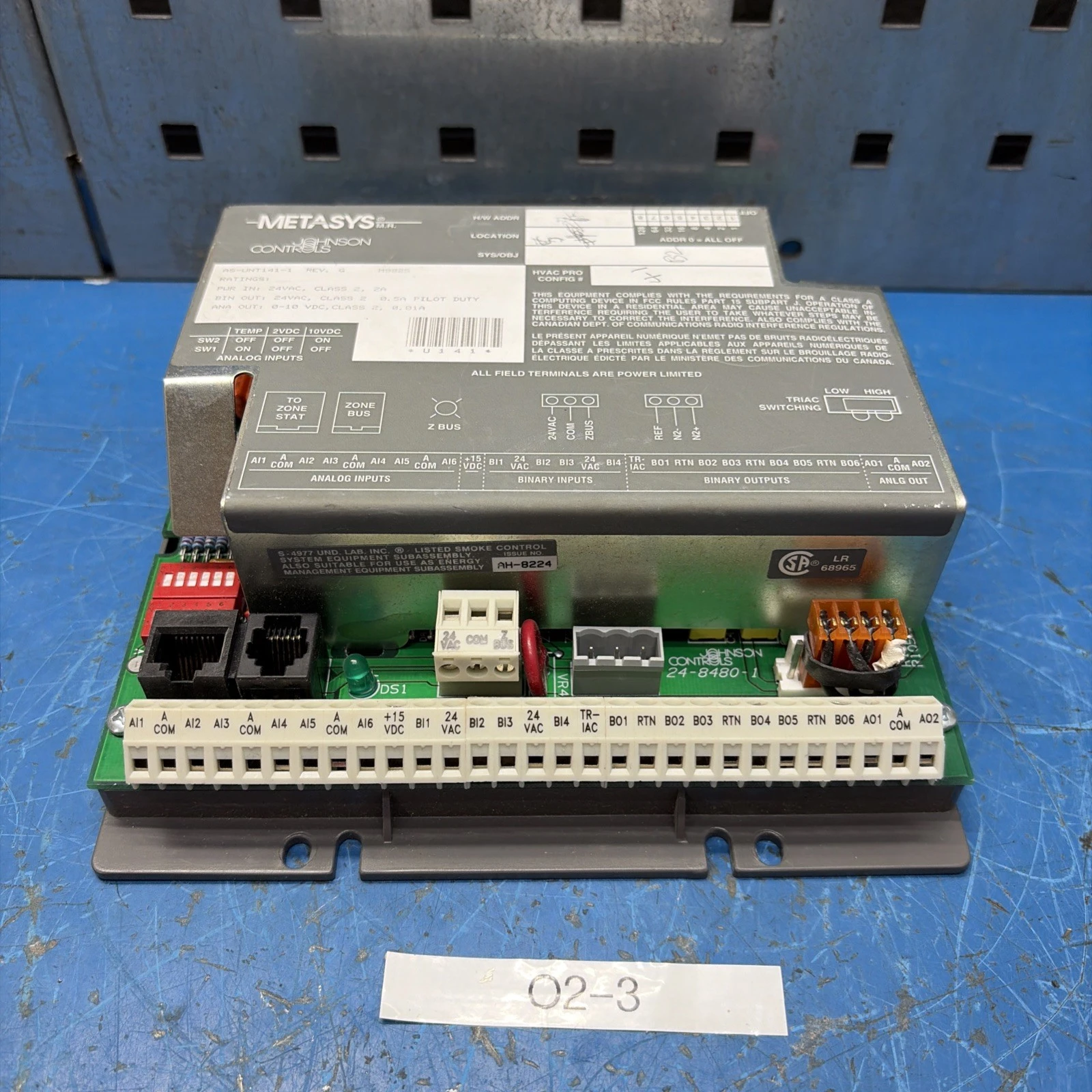 Used Johnson Controls AS-UNT141-1 Miscellaneous Equipment (Electrical & Power) Indiana US | J&J Industrial Supply #1513305