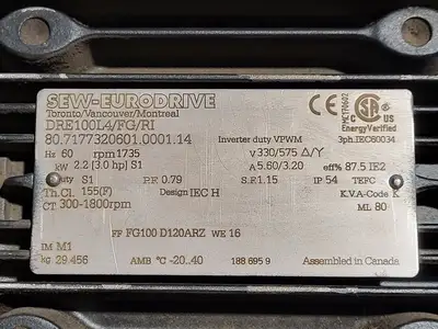 USED WEG DRE100L4/FG/RI