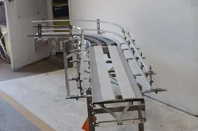 7' long by 12" wide L-Shaped Conveyor