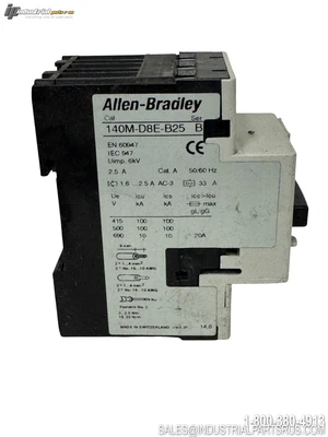 Used ALLEN-BRADLEY 140M-D8E-B25 Circuit Breakers Kentucky US | Industrial Parts R Us Inc. #1126435