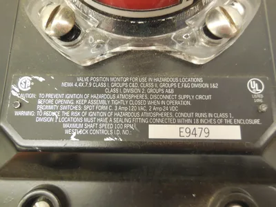 NEW WESTLOCK CONTROLS E9479 VALVE POSITION MONITOR