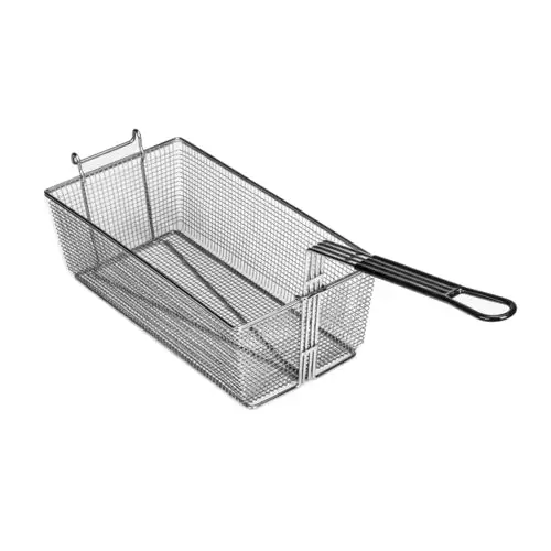 Globe GFFBASKET80 Fryer Basket w/ Coated Handle & Front Hook, 17 5/8" x 9 1/4" x 5 3/4"