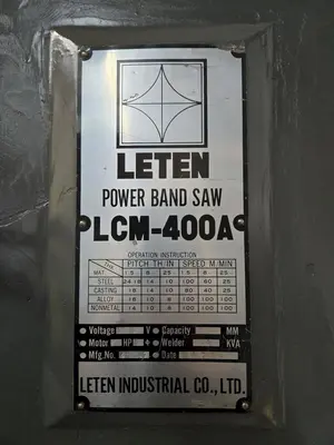 16" LETEN MODEL #PLCM-400A VERTICAL BANDSAW: YOBRO #24954