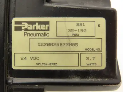 Parker GG20025B22M05 Pneumatic Solenoid Control Valve 24VDC 1/4" NPT