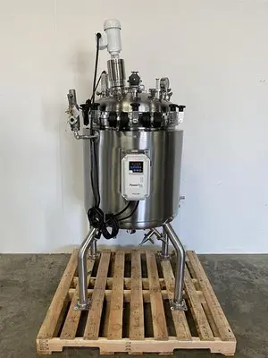 USED 2014 ALLEGHENY BRADFORD 171 LITER STAINLESS STEEL JACKETED REACTOR 45 PSI W/ AGITATOR
