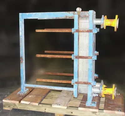 SPC7991  Heat Exchanger 122 sq.ft. APV plate heat exchanger, Stainless Steel Contact Parts
