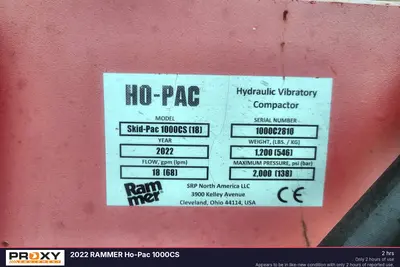 Used 2022 RAMMER HO-PAC 1000CS Add-on Compactors Texas US | Proxy Equipment #1385170