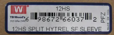 NEW TB WOODS 12HS SPLIT HYTREL SF SLEEVE