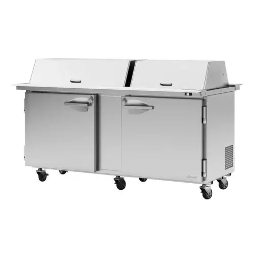 Turbo Air PST-72-30-N-DS 72 5/8" PRO Series Mega Top Dual Sided Sandwich/Salad Prep Table w/ Refrigerated Base, 115v