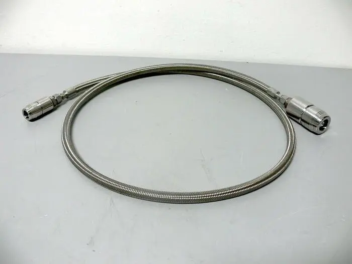 Used 75" STAINLESS STEEL BRAIDED HOSE W/ SWAGELOK 316 QTM2 & QTM4 QUICK CONNECTORS Hoses | Equipment Lab #486800