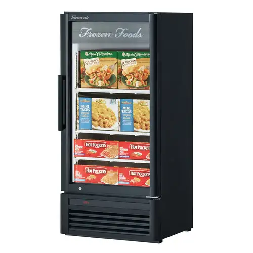 Turbo Air TGF-10SD-N 25 3/4" One Section Display Freezer w/ Swing Door - Bottom Mount Compressor, White, 115v