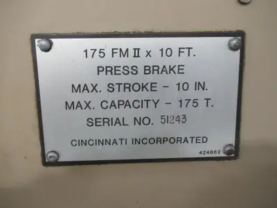 USED 1998 CINCINNATI FORM MASTER II