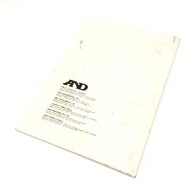 Used A&D Company GR-202, GR-200, GR-120 Test Equipment Manuals Michigan US | Maverick Industrial Sales #1460957