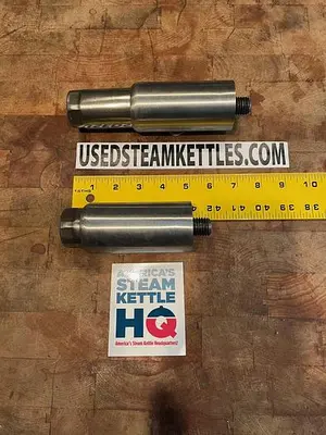 STAINLESS STEEL CLAD ADJUSTABLE HEIGHT H.D. EQUIPMENT LEGS, ENABLE 5" -to- 6-7/8" HEIGHT APPLICATIONS  w/ 5/8" DIAMETER STUD.