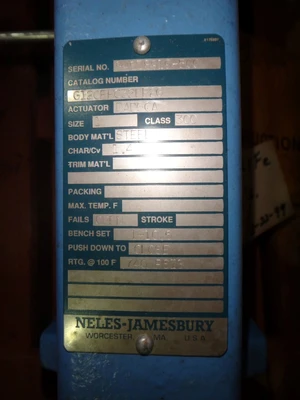Neles - Jamesbury 1", 300 class, steel control valve
