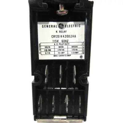 LOT OF 3 USED GENERAL ELECTRIC CR120K42002AA RELAY
