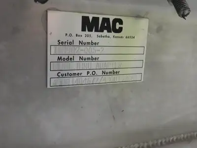 MAC Equipment Stainless Food Grade Dry Batch Mixer 48" Tank with Scales 40Cu/Ft