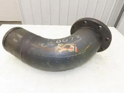 Victaulic 6" Grooved Pipe Nipple 90° Elbow x 5" Flange Adapter Butt Weld #150