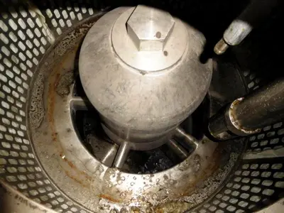 Heine 39 x 25 perforate basket centrifuge, 316SS.