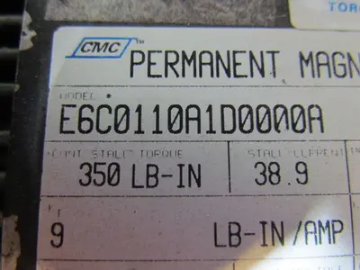 Cleveland Machine E6C0110A1D0000A Vintage Brushless Permanet Magnet Servo Motor