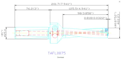 Mitsubishi 7/8" Coolant Thru Indexable Drill 1" Shank TAFL0875 (LOC3591)