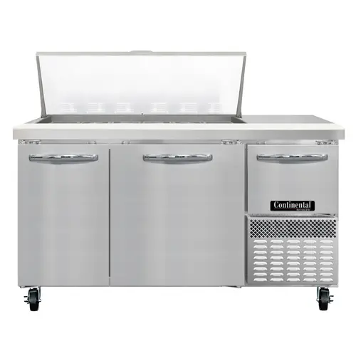 Continental RA60N18M 60" Sandwich/salad Prep Table W/ Refrigerated Base, 115v