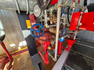 Containerized Foam Fire Suppression System w/ Deluge Valve, Potter Controls & Piping Manifold